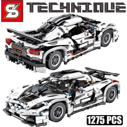 QIYE high-tech City Speed Koenigseggs 1:14 Racing Car Model Building BlocksSimulation Model Bricks Childrens Educational Toys