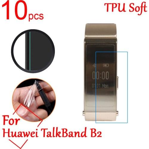 10pcs Ultra Clear TPU Soft LCD Full Screen Protector cover For Huawei TalkBand B2 B3 B3 Lite Band SmartWatch Protective Film