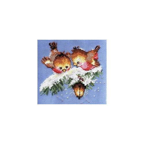 Alisa Bird on the Snowy Tree cross stitch 11CT 18ct 14ct cotton thread embroidery DIY handmade needlework