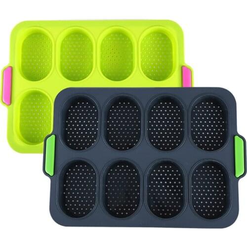 1 Pcs Mini Baguette Baking Tray Bread Baking Mold Silicone Non-stick Bread Tray For Kitchen DIY Baking Tool