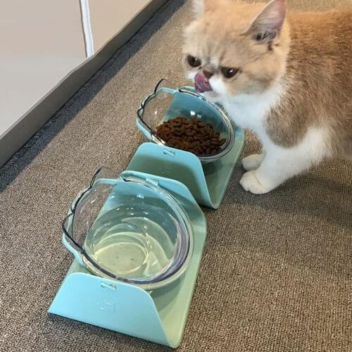 1pc 15 Degree Adjustable Pet Cat Bowl Dog Feeder Adjustable Feed Bowl Waterer Feeding Food Pet Dog Dish Feeders Tableware