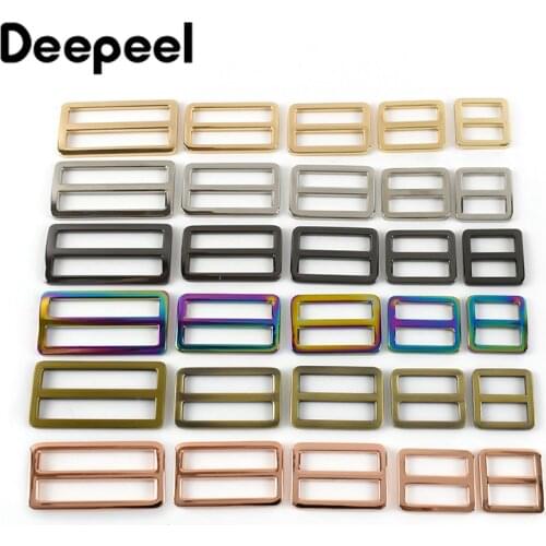 10pc 25/32/38mm Bag Strap Webbing Adjust Buckle Metal Tri-Gilde Hook Clasp DIY Clothes Belt Ring Slider Buckles Accessory