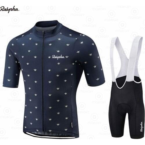 2021 Ralvpha Cycling Jersey Set Breathable Pro Team Bicycle Jersey Cycling Clothing Bib Shorts Suits Bike Wear Jersey Triathlon