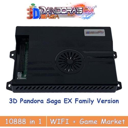 3D Pandora Saga EX Box 8000 in 1 Wifi DIY Kit 2 Playes Arcade Game Cabinet 8 Way Joystick Switch Type Push Button With Tutorial