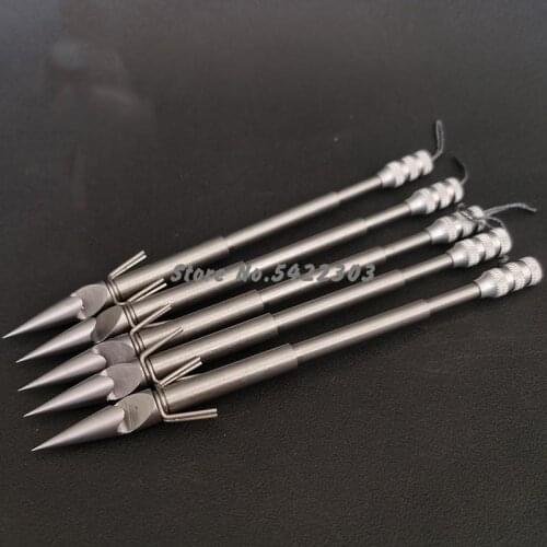 5/10pcs Powerful Deep Water Slingshot Arrows Tips Fish Dart Hunting Catapult Dart Fishing Gear Stainless Steel Arrow Dart