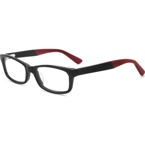 Acetate optical glasses frame men or women full rim square black/red color myopia Prescription glasses OX-137