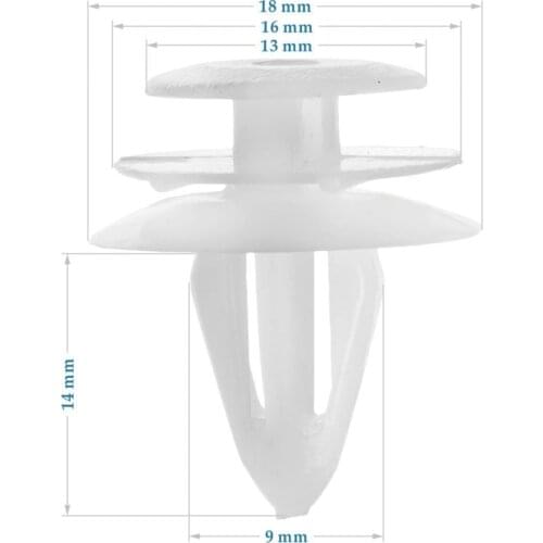 Auto Parts Suitable for Chery QQ Car Door Panel Nylon Interior Buckle Rivet Clip Decorative Fasteners (100pcs) 0044