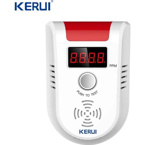 Wireless Digital LED Display Combustible Gas Sensor Gas Detector Leak Alarm For GSM Home Security Alarm System