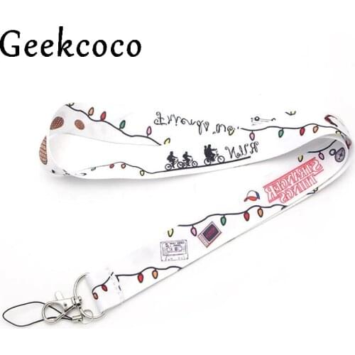10pcs/lot Stranger Things keychain Accessory Safety Breakaway Mobile Phone ID Badge Holder keys Straps Neck lanyard Camera J0264