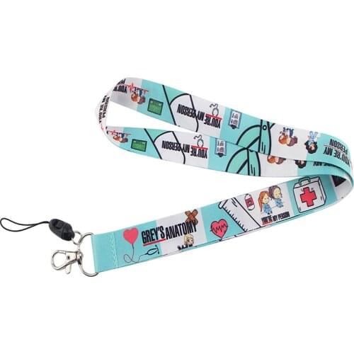 Grays Anatomy Phone Neck Strap Keychain Lanyard For Keys USB Gym ID Card Badge Holder Webbing Hanging Rope Mobile Accessories