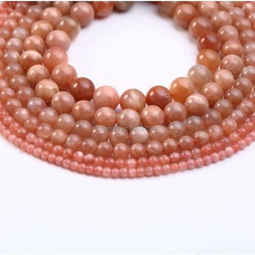 Bulk Wholesale Natural Sun Stone Loose Beads for Needlework Jewelry Making 4/6/8/10/12mm DIY Bracelet