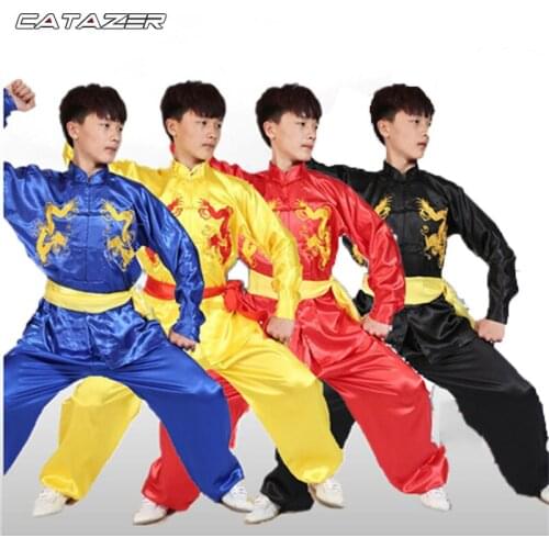 Kids and Adults Embroidery Tai Chi Changquan Suit Martial Arts Kung Fu Wing Chun Karate Uniforms