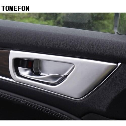 FOR HONDA URV UR-V 2017 FOR Low Allocation ONLY ABS CHROME INSIDE DOOR HANDLE COVER TRIM MOLDING INNER BOWL GARNISH