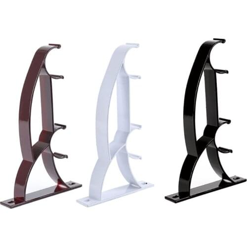 Double Curtain Rod Bracket Double Holes Home Premium Rod Bracket for Walls Drapery Rod Holder for Home Curtain Rod