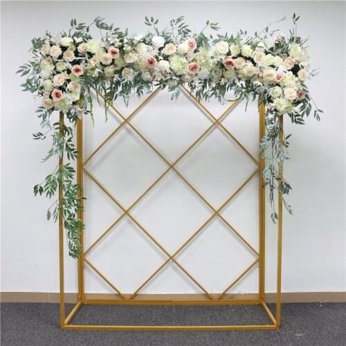 【NEW】Wedding Arch Cuboid Grid Stand Flower Row Frame Backdrop Background for Party Festival Wedding Decoration