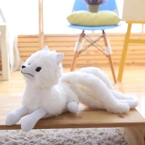Simulation Fox animals Children Plush Toy Nine white fox doll Baby Kids Stuffed Toy Christmas Birthday Gift