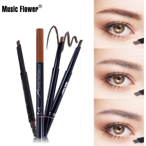 Music flowe Three-in-One Triangular Machete Eyebrow Pencil Waterproof And Sweatproof Long-lasting Eyebrow Pencil M5086
