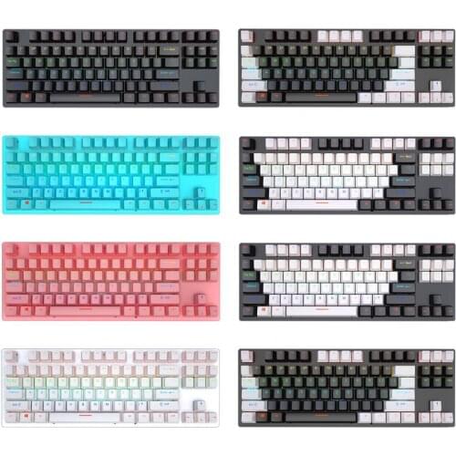 K550 Wired Keyboard Sensitive Non-delayed Ergonomic 87 Keys USB Gaming Mechanical Keyboard for Office Computer Laptop Accessory