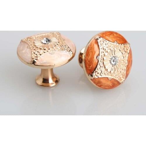 Drawer knobs pulls rose gold amber cabinet dresser pulls handles glass diamond furniture decoration hardware handles knobs pulls