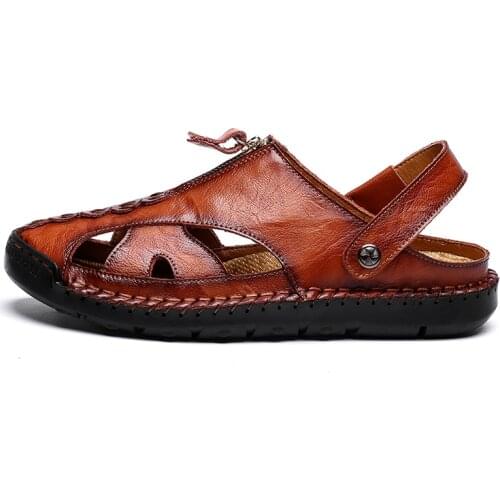 Male work masculina sandalet para men sandalsslippers verano rasteira sandalias cuir sandal rubber cuero homme heren erkek mens