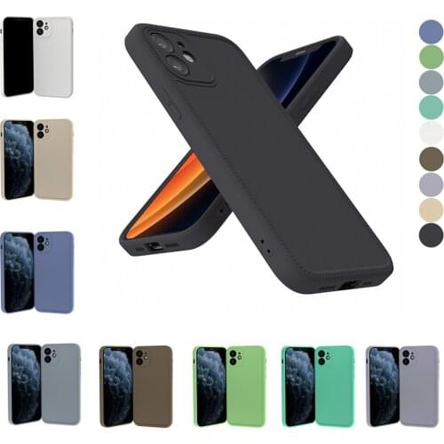 Solid Green Color Phone Case for iPhone 11 Pro Max XR X XS Matte Black Blue Soft Luxury Case for iPhone 12Pro Max 7 8 Plus Cover