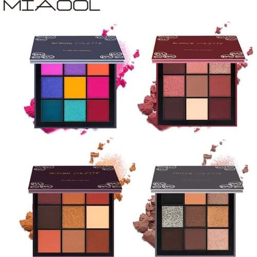 MIAOOL 9 Colors Eyeshadow Palette Glitter Matte Eyeshadow Waterproof Glitter Pigment Beauty Mini Cosmetic Eye Makeup Eye Shadow