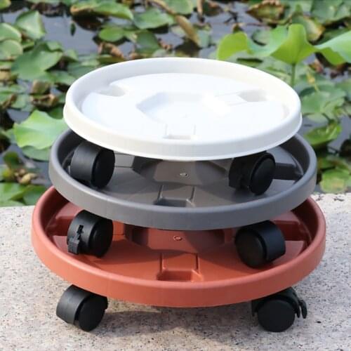 Plant Stand Flower Pot Tray Universal Wheels Removable For Women Girls Plastic Vase With Rollers Portable Round Movable Holder