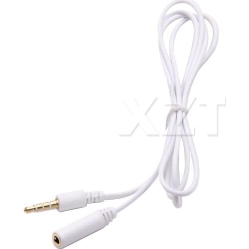 PZ 1PCS 3.5mm Male to Female 4 Pole 3 Ring TRRS Jack Stereo Audio Extension Cable 1M AV Extension Cable Audio Video Connector