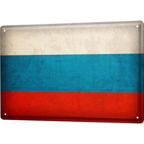 SINCE 2004 Tin Sign Metal Plate Decorative Sign Home Decor Plaques World Trip Russia Flag Decorative Wall Plate 8X12
