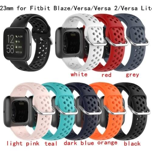23mm Silicone Strap For Fitbit Blaze Fitbit versa 2 versa lite Band Wristband Silicone Replacement Bracelet Straps Watchbands