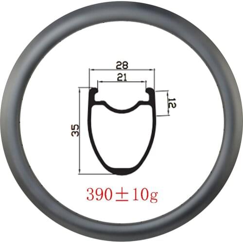 Light 390g 700c 35mmx28mm Tubeless disc carbon rims UD 3K 12K matte glossy Cyclocross bike 18 20 21 24 28 32 Spokes road bicycle