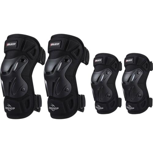 BSDDP Universal Pair of Adult Knee Brace and Elbow Guards Bicycle Bike Motorcycle Riding Knee Support Protective Pads