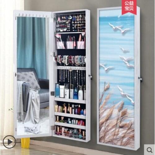 Full body mirror modern dressing mirror household bedroom fitting room floor mirror wall mounted mirror jewelry storage cabinet