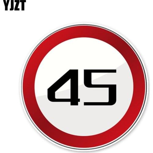 YJZT 11.9*11.9CM Interesting Speed Limits Warning Sign Car Stickers Accessories C30-0472