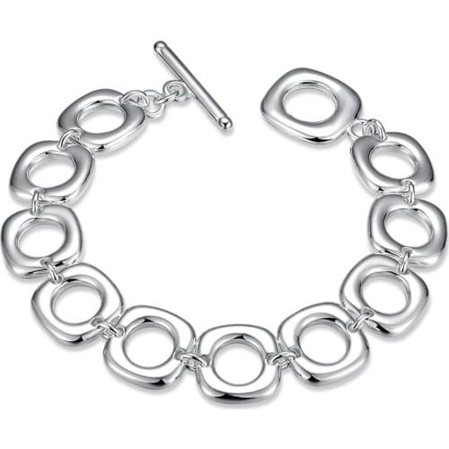 H106 Latest Women Classy Design silver color bracelet Factory Direct Sale