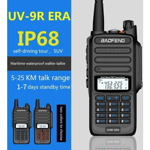 2pcs 10W 4800MAH Baofeng UV-9R ERA Waterproof walkie talkie two way radio cb radio comunicador higher than baofeng UV-9R PLUS