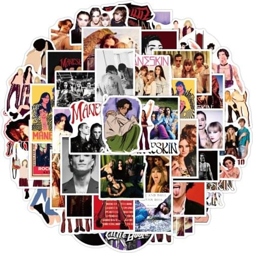 10/50Pcs Italy Rock Band Maneskin Stickers Divination Sticker for Luggage Laptop Refrigerator Motorcycle Skateboard Pegatinas