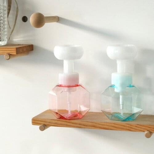 4PCS Portable Soap Dispenser Flower Shape Refillable Empty Bottle Foam Pump Bottles for Home Bathroom Travel