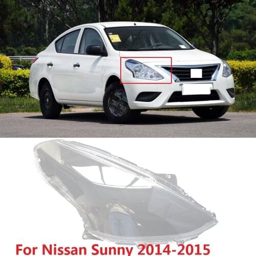 CAPQX For Nissan Sunny Almera Versa 2014-2016 Front Headlamp Transparent Lamp cover Headlight Lampshade glass lens Shade Shell