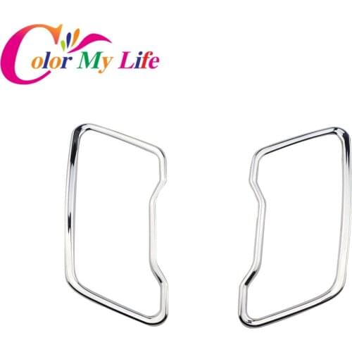 Color My Life 2Pcs Car Center Chrome Air Vent Decoration Trim Cover Sticker for Kia Sportage R Sportager 2012 - 2015 Accessories