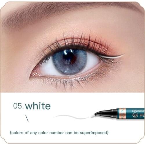 Colorful Waterproof Make Up Eyeliner Pencil Fast Dry Matte White Red Blue Green Makeup Liquid Eye Liner Pen Maquillaje QBMY