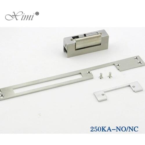 Long Plate European Narrow-Type Door Lock Electric Strike NO Style Power To Open Fail-Secure Type Electric Lock Cathode lock