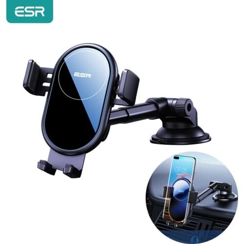 ESR Qi Wireless Car Charger Phone Holder 15W Fast Wireless Charger for iPhone SE 2020 11 Pro X XR XS Max for Samsung huawei Mi