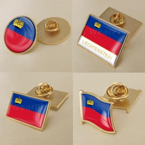 Coat of Arms of Liechtenstein/Liechtensteiners Flag National Emblem Brooch/Badges/Lapel Pins