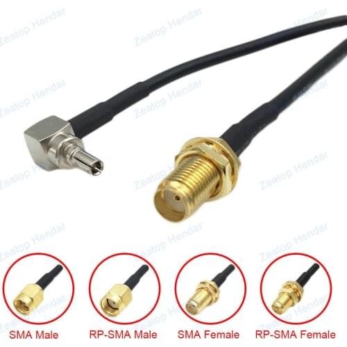 1Pcs RG174 Pigtail Cable CRC9 Male to SMA / RP-SMA Male/Female 0-3GHz Connector for HUAWEI PCI Wifi Router 10CM 20CM 30CM 50CM