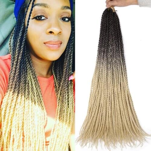 Jamaican Senegalese Twist Crochet Hair Full Star 1pcs 100g Ombre Crochet Braiding Synthetic Black Purple lock Hair Twist braids
