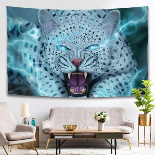 Hot Selling Skin-friendly Protection Abstract Elk Cheetah Wolf Totem Tapestry Art Background Decorations Gift Beach Towel