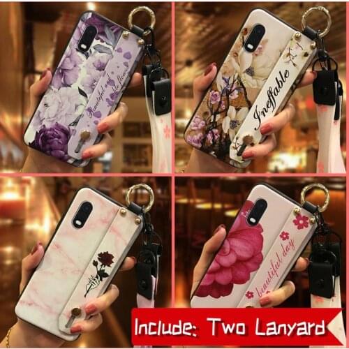 Soft Case Original Phone Case For Samsung Galaxy Xcover Pro Wrist Strap Flower For Woman