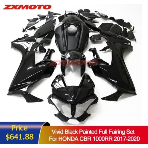 ZXMOTO Motorcycle Fairing Body Parts Panel Bodywork For Honda CBR 1000RR 2017-2020 CBR1000 17 Painted Gloss Black ZXMT Plastic