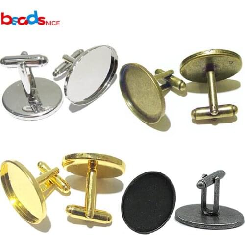 Wholesale Cufflink Findings oval cufflink backs design cuff links blanks for DIY Jewelry accessories ID8941